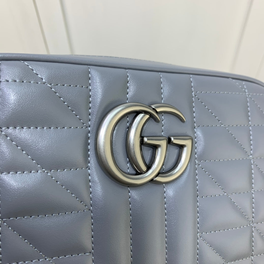 Gucci Marmont 22 Pastel Blue In Grey