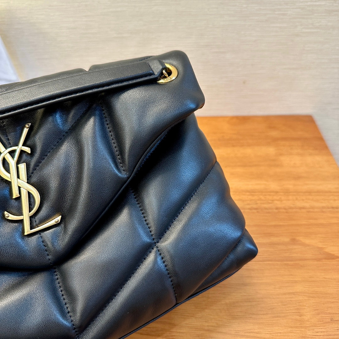 YSL LOULOU PUFFER BAG BLACK 29