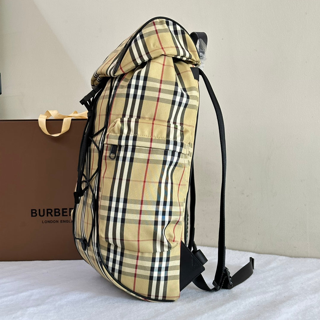 MOCHILA BB - BEGE QUADRICULADA