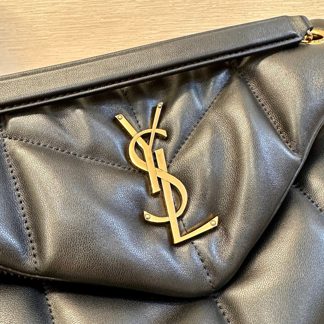 YSL LOULOU PUFFER BAG BLACK 29