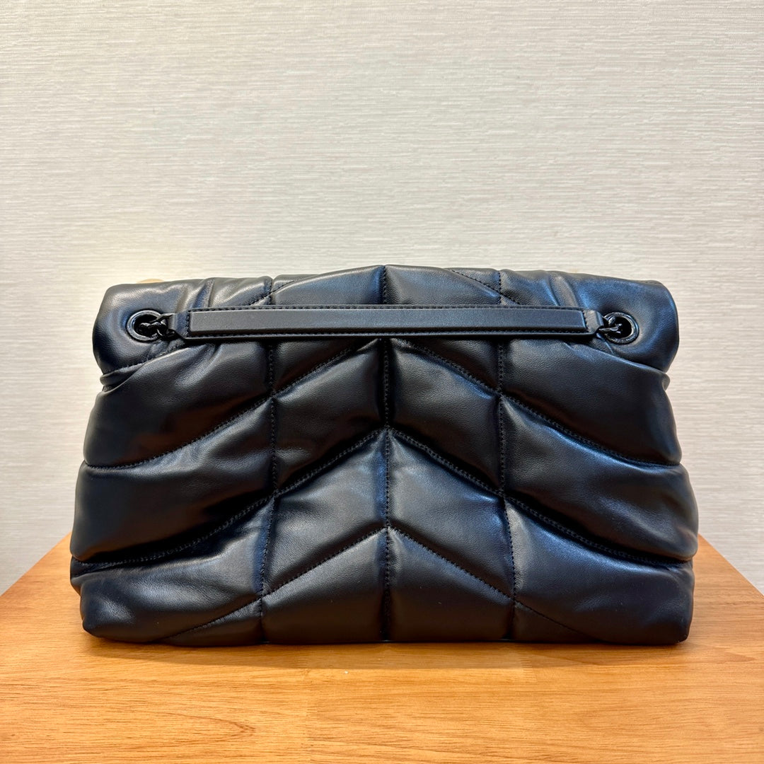 YSL LOULOU PUFFER BAG BLACK 35