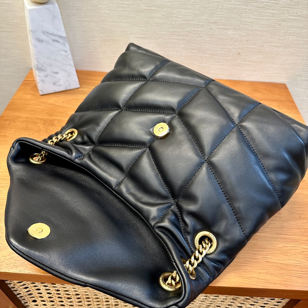 YSL LOULOU PUFFER BAG BLACK 29