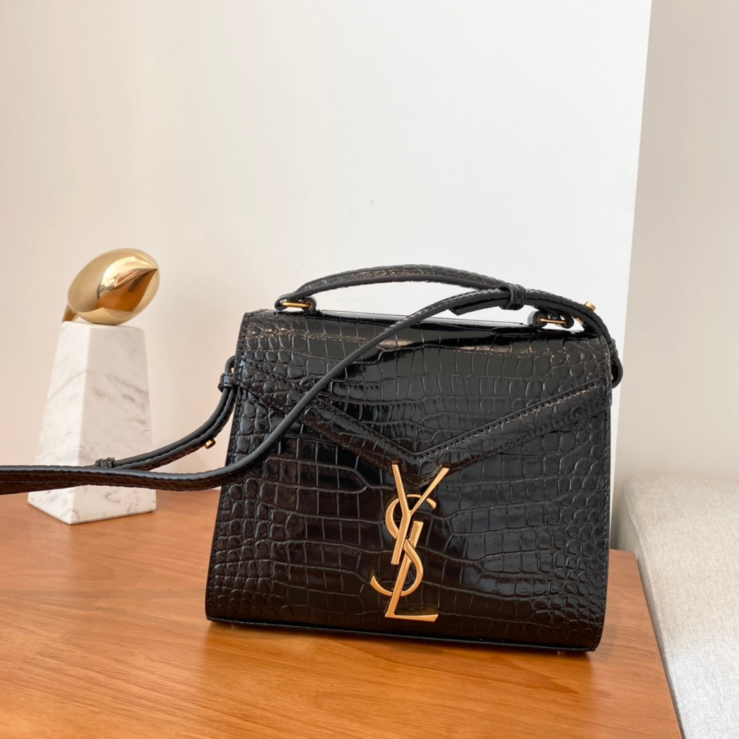 YSL CASSANDRA CROCO BAG 20