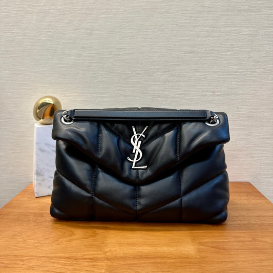 YSL LOULOU PUFFER BAG BLACK 29