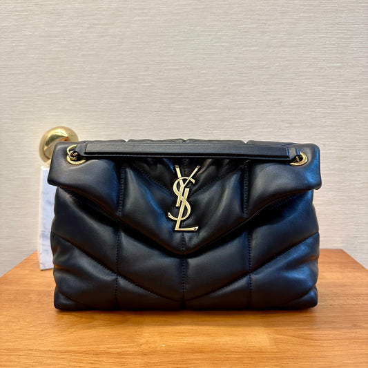 YSL LOULOU PUFFER BAG BLACK 29