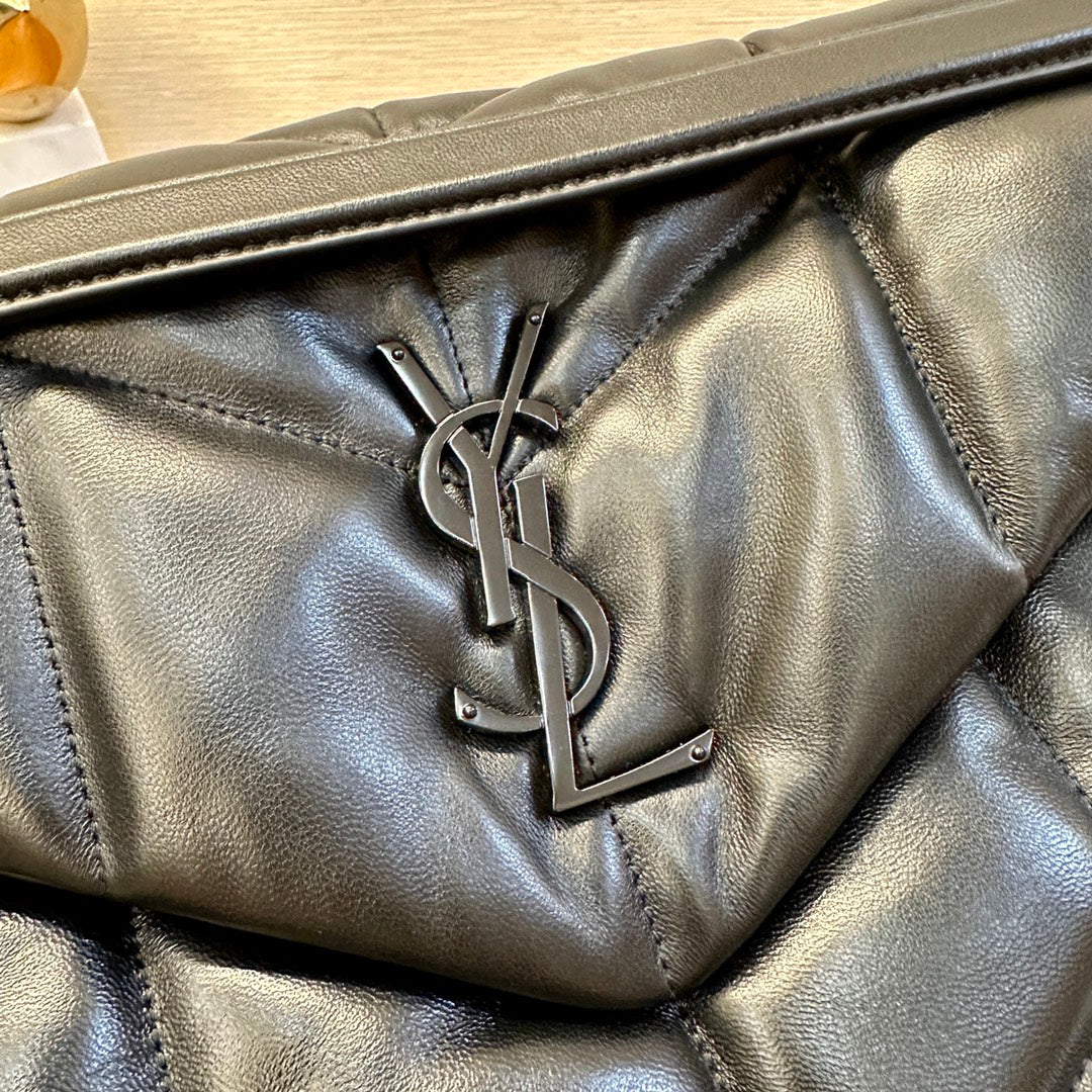 YSL LOULOU PUFFER BAG BLACK 35